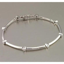 Afbeelding in Gallery-weergave laden, Ronde diamanten bezel set armband 2,40 karaat F Vs1 witgouden sieraden - harrychadent.nl
