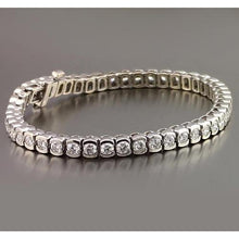 Afbeelding in Gallery-weergave laden, Ronde diamanten halve ring set tennisarmband 4,90 karaat sieraden Nieuw - harrychadent.nl
