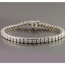 Afbeelding in Gallery-weergave laden, Ronde diamanten halve ring set tennisarmband 4,90 karaat sieraden Nieuw - harrychadent.nl
