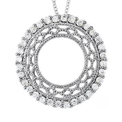 Ronde diamanten hanger cirkel 1,05 karaat wit goud 14K zonder ketting