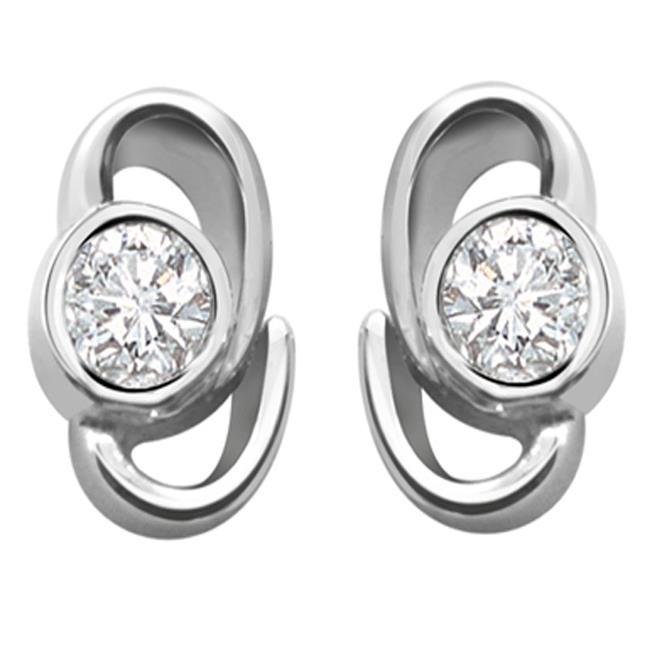 Ronde diamanten oorbel van 1,3 ct, 14 kt witgoud - harrychadent.nl