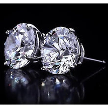 Afbeelding in Gallery-weergave laden, Ronde diamanten oorknopjes 4,50 karaat witgoud 14K F Vs1 - harrychadent.nl
