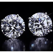 Afbeelding in Gallery-weergave laden, Ronde diamanten oorknopjes 4,50 karaat witgoud 14K F Vs1 - harrychadent.nl

