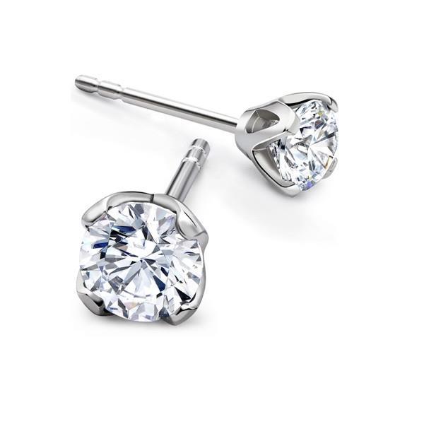 Ronde diamanten oorknopjes van 1,5 ct - harrychadent.nl