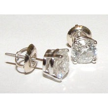 Afbeelding in Gallery-weergave laden, GIA-gecertificeerd Ronde Natuurlijke echte diamanten ( niet in een laboratorium gekweekt ) oorknopjes van 1.40 ct. e...
