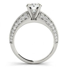 Afbeelding in Gallery-weergave laden, Ronde diamanten ring in antieke stijl met accenten 2,25 karaat witgoud - harrychadent.nl
