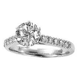 Ronde diamanten ring met accenten 1,44 ct. Witgouden sieraden Nieuw