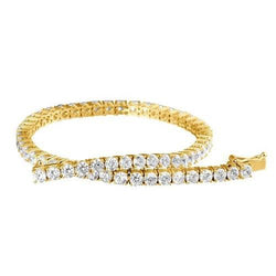 Ronde diamanten tennis damesarmband 6 karaat massief geel goud 14K