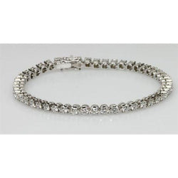 Ronde diamanten tennisarmband van 7.50 ct. massief 14K witgoud
