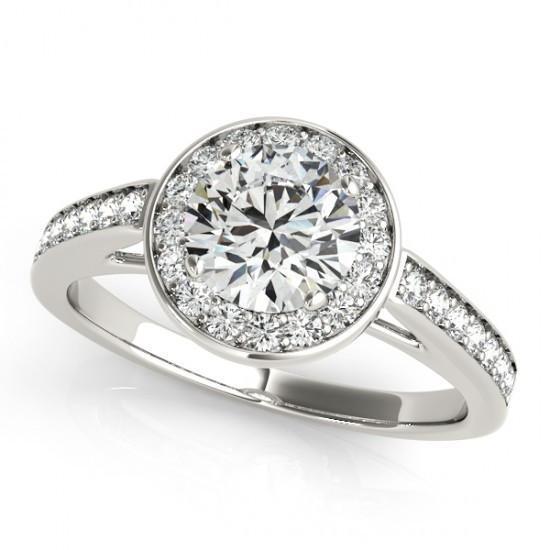 Ronde diamanten verlovingsring 1,50 karaat witgoud 14K - harrychadent.nl