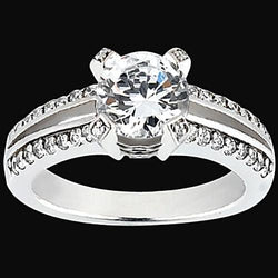Ronde diamanten verlovingsring 1.45 karaat mand instelling sieraden WG