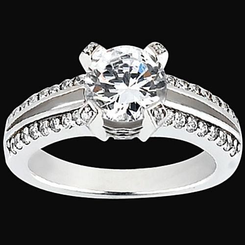 Ronde diamanten verlovingsring 1.45 karaat mand instelling sieraden WG - harrychadent.nl