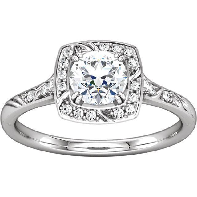 Ronde diamanten verlovingsring 1.67 karaat witgoud 14K - harrychadent.nl