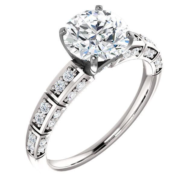 Ronde diamanten verlovingsring 1.81 karaat sieraden nieuw wit goud 14k - harrychadent.nl