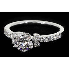 Afbeelding in Gallery-weergave laden, Ronde diamanten verlovingsring 2 karaat eenvoudige sieraden Nieuw - harrychadent.nl
