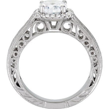 Afbeelding in Gallery-weergave laden, Ronde diamanten vintage stijl Halo ring 1,66 karaat met filigraan vrouwen sieraden Nieuw - harrychadent.nl
