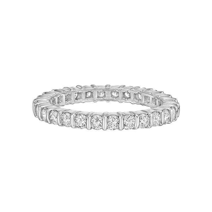 Ronde geslepen diamanten verlovingsring band bezel set 1.40 karaat - harrychadent.nl