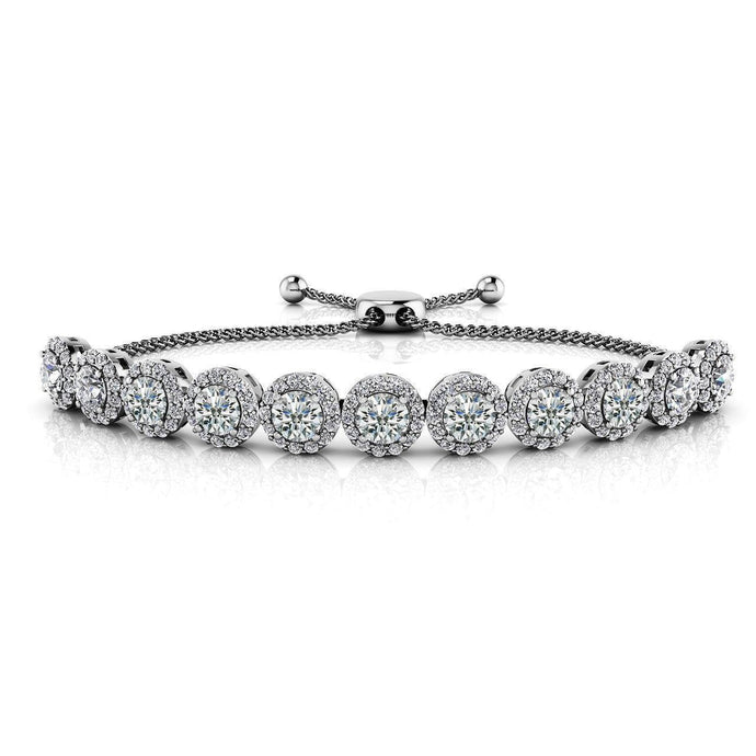 Ronde geslepen fijne natuurlijke diamanten damesarmband wit goud 10,25 ct - harrychadent.nl