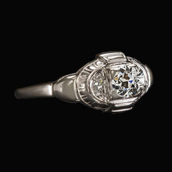 Ronde oude mijnwerker diamanten dames verlovingsring 1,25 karaat sieraden