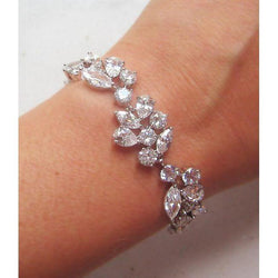 Ronde, peervormige & marquise uit de aarde gewonnen diamanten 12 karaat damesarmband