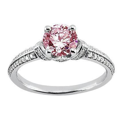 Ronde roze saffier edelsteen ring van 1,41 ct - harrychadent.nl