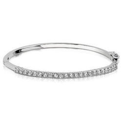 Ronde snede Diamanten Armband 2,40 Karaat Witgoud 14K