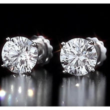 Afbeelding in Gallery-weergave laden, Ronde stud diamanten oorbel 4,50 karaat wit goud 14K Vs1 F - harrychadent.nl
