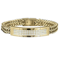 Ronde vorm diamanten heren armband sieraden geel goud 14K 4 karaat