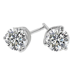 Ronde 2,00 Karaat Echt Diamanten Oorknopjes Goud Wit 14K