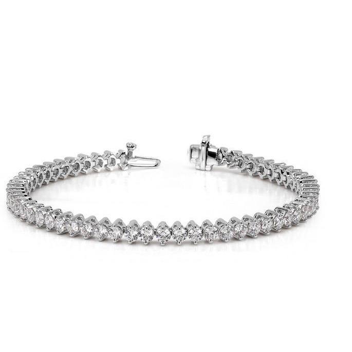 Ronde Briljant Geslepen 7,15 Karaat Echt Diamanten Tennisarmband Witgoud - harrychadent.nl
