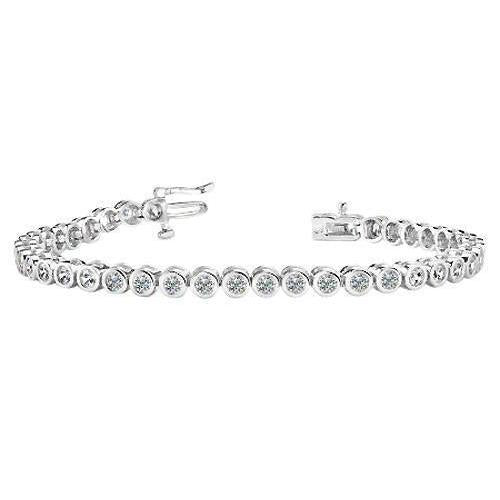 Ronde Briljant Geslepen Echt Diamanten Dames Tennisarmband 4,80 Karaat WG 14K