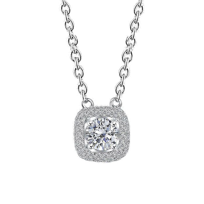 Ronde Briljant Geslepen Echt Diamanten Hanger Ketting 1,50 Karaat Witgoud 14K