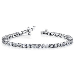 Ronde Briljant Geslepen Echt Diamanten Tennisarmband 7,42 Karaat Witgoud 14K