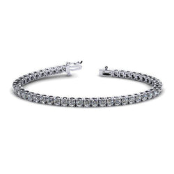 Ronde Briljant Geslepen Echt Diamanten Tennisarmband 7,50 Karaat Witgoud 14K