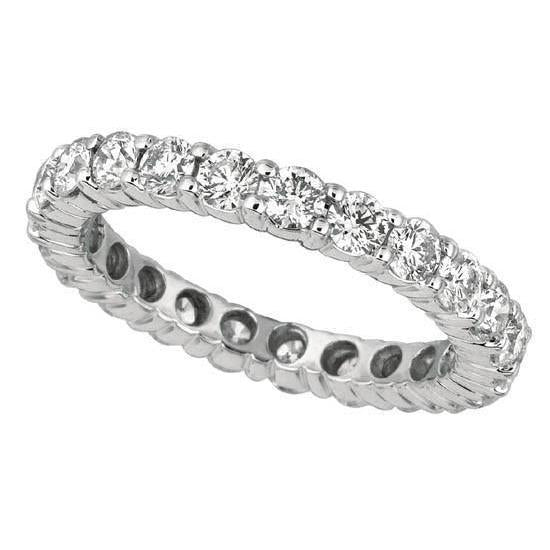 Ronde Briljante Echt Diamanten Eeuwigheid Band 2,20 Karaat Witgoud 14K