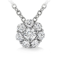 4.80 Ct Rond Briljant Prong Gezet labgekweekt Diamanten Hanger Massief Goud 14K