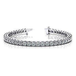 Rond Briljant Natuurlijk uit de aarde gewonnen Diamanten Tennisarmband 8.10 Karaat WG 14K