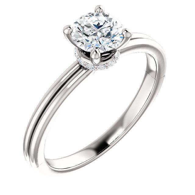Ronde Diamanten Verlovingsring 1,66 karaat Echte Griffenzetting Wit Goud 14K - harrychadent.nl