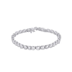 Ronde Natuurlijke Diamanten Armband Witgoud Nieuw 9.60 Karaat