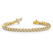 Afbeelding in Gallery-weergave laden, Ronde Echt Diamanten Basis Tennisarmband 14K Geel Goud 6 Karaat
