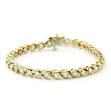 Afbeelding in Gallery-weergave laden, Ronde Echt Diamanten Basis Tennisarmband 14K Geel Goud 6 Karaat
