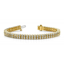 Afbeelding in Gallery-weergave laden, Ronde Echt Diamanten Basis Tennisarmband Geel Goud 14K 11 Karaat
