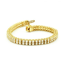 Afbeelding in Gallery-weergave laden, Ronde Echt Diamanten Basis Tennisarmband Geel Goud 14K 11 Karaat
