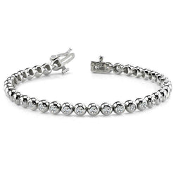 Ronde labgekweekte diamanten tennisarmband voor dames, witgoud, 17.10 ct