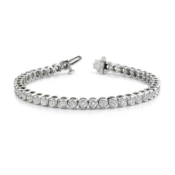 Ronde Natuurlijke Diamanten Dames Tennisarmband Wit Massief Goud 10.50 Ct