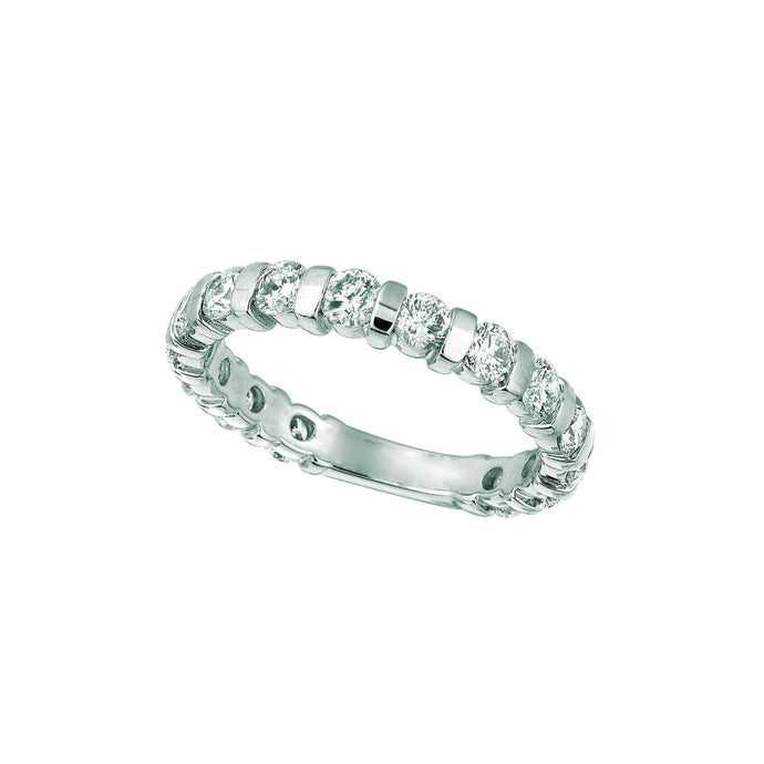 Ronde Echt Diamanten Eeuwigheidsband 1,50 Karaat 14K Witgoud Nieuw
