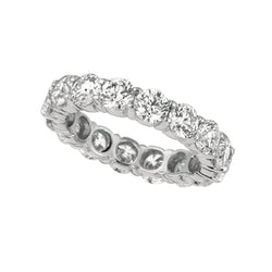 Ronde Natuurlijke uit de aarde gewonnen Diamanten Eternity Ring 4.80 Karaat 14K Witgoud