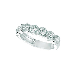 Ronde Echt Diamanten Halve Eeuwigheid Band 1,40 Karaat 14K Witgoud
