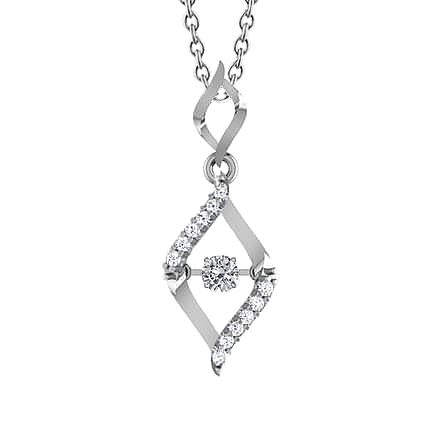 Ronde Echt Diamanten Hanger Ketting 2,20 Karaat Witgoud 14K