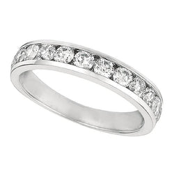 Ronde Echt Diamanten Kanaalset Sieradenband 2,40 Karaat Witgoud 14K
